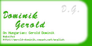 dominik gerold business card